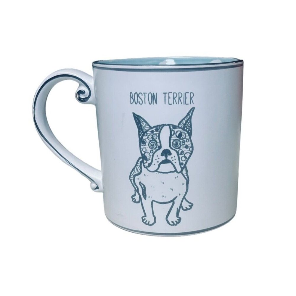 BOSTON TERRIER Spectrum Ceramic Coffee Cup Mug Cartoon 4x4 Day of the Dead READ
